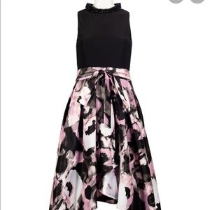 SLNY Plus Size high-low cocktail dress